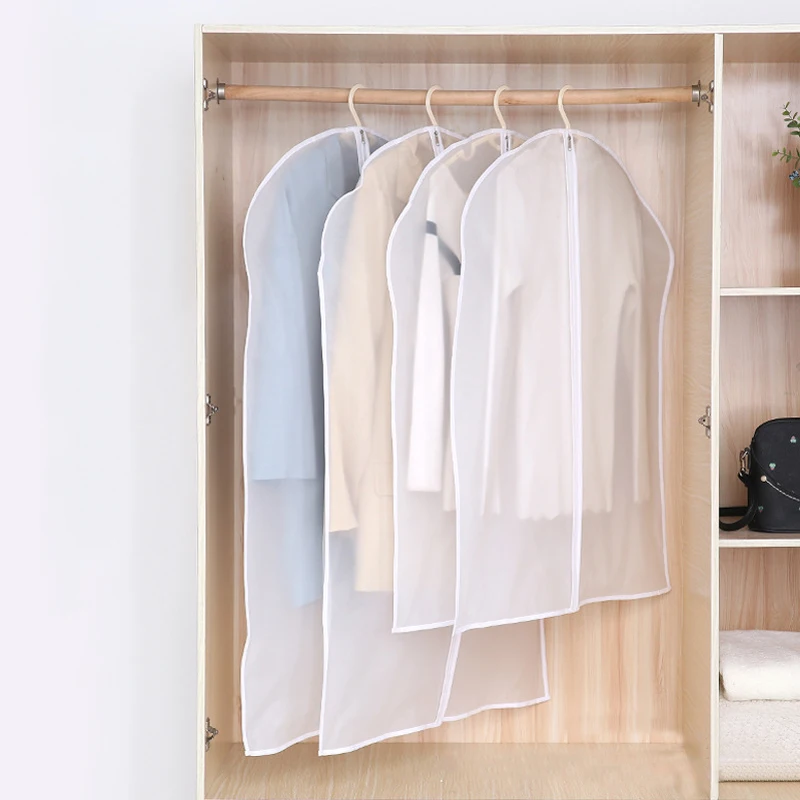 

Hanging Bags Wardrobe Organizer Transparent 1PC Foldable Dust Proof For Clothes Waterproof Storage Bag EVA Zipper Dust Bags