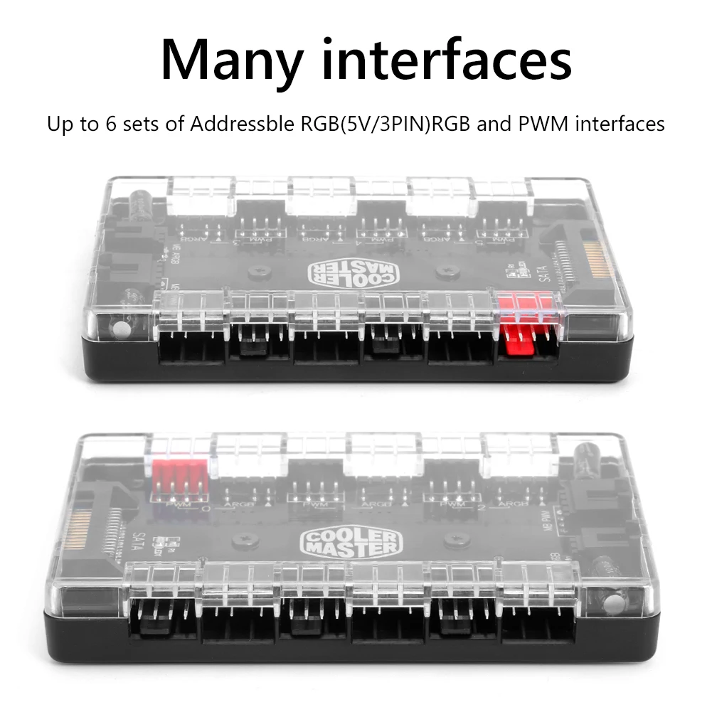 1 до 6 PWM ARGB концентратор вентилятора разветвитель 4 Pin 3 адресуемый RGB адаптер SATA