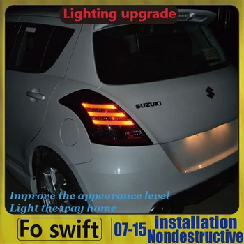 

2 Pcs For SUZUKI Swift LED Tail Lamp 2012-2016 Back Light Rear Lamp With Parking Signal Running Reverse