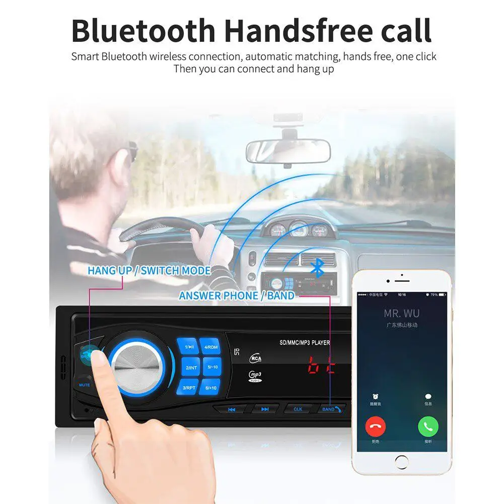 1DIN 12 в Bluetooth стерео Авто радио автомобильное радио в-тире FM Aux вход приемник SD USB MP3 SWM-8013 MMC WMA автомобильный аудио плеер