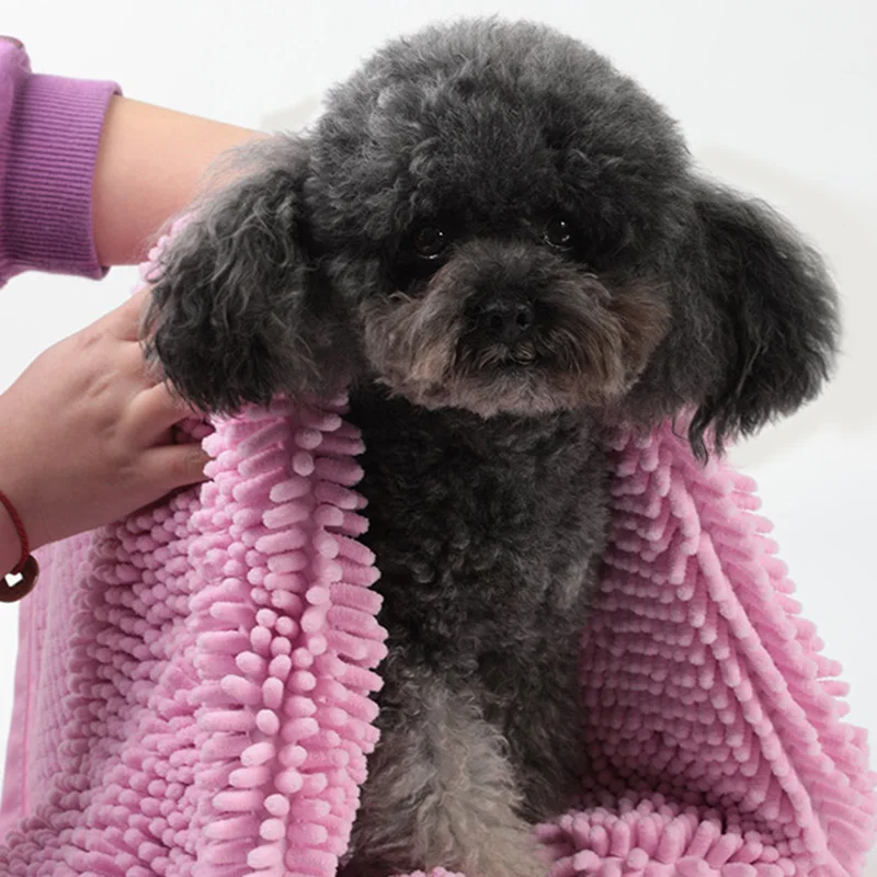 Полотенце для собак из микрофибры ультра абсорбирующее быстросохнущее банное полотенце без ворса для домашних животных s@ LS
