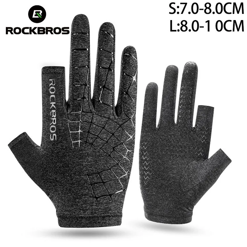 S202-1GR ROCKBROS ультрафиолетовые перчатки для велоспорта с сенсорным экраном велосипед перчатки летние мужские многофункциональные перчатки оптом - Цвет: S202-1GR