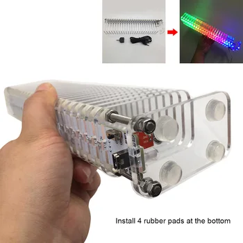 

Sound Control DIY Practical Theater Level Display VU Tower Fantasy Audio Professional Home LED Music Crystal Cube Kit Column