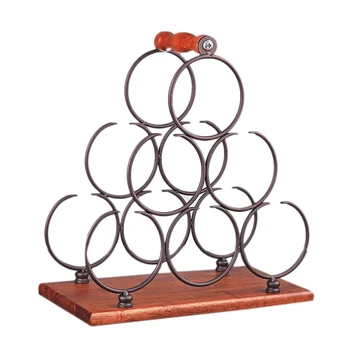 

Countertop Wine Rack 6 Bottle Wine Storage Holder Stand Metal Tabletop Wine Organizer Rack Home Decor Bar Wine Cellar Basement C