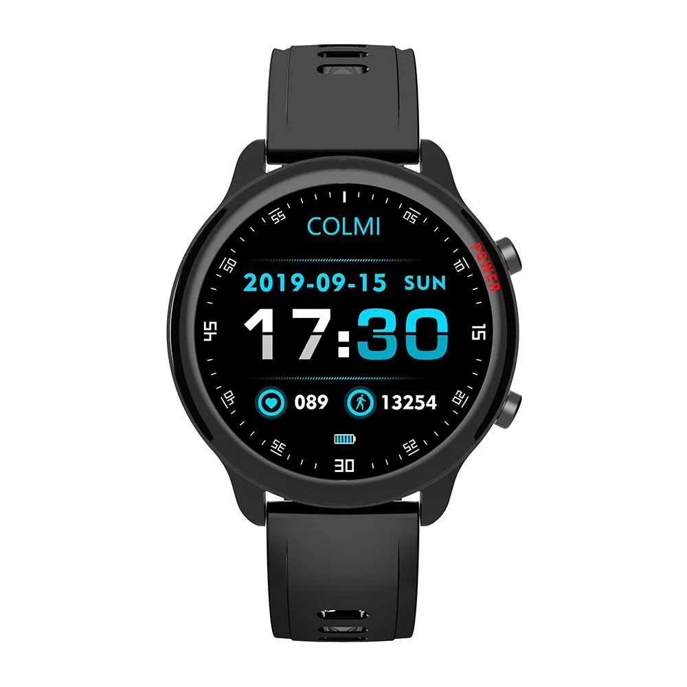 Умные часы COLMI SKY 4, фитнес-трекер, 1,5 дюймов, экран, IP67, водонепроницаемые, пульсометр, Bluetooth, часы для мужчин, умные часы - Цвет: Черный