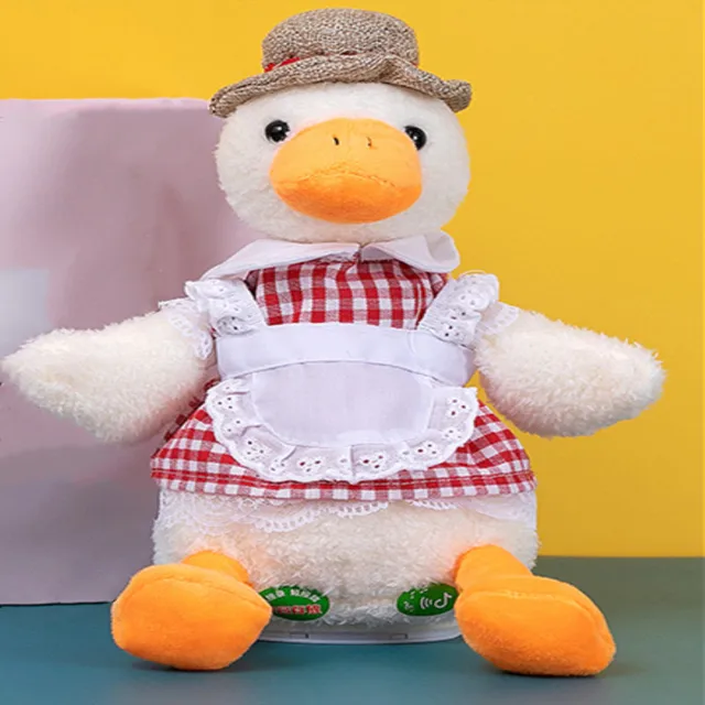 Kids Surprise Cute Repeat Duck Doll Recording Learn To Speak Can Sing Cheering Duck PP Cotton Filling Plush Toys Children's Gift