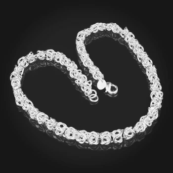 

6mm Fashionable Silver Necklace Domineering Men's Clavicle Chain