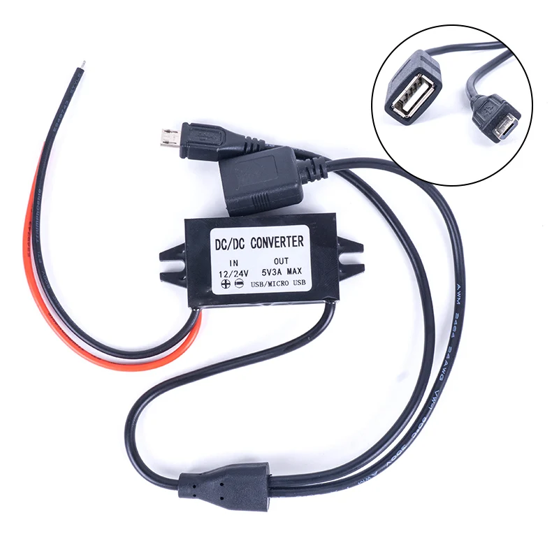

Converter DC USB 12V 24V 36V 48V (8V-50V) to 5V 3A Micro Mini USB Step Down Converters Regulator Voltage DC Power Converters
