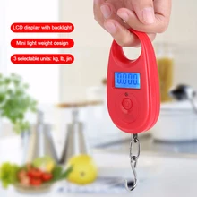 25 кг* 5 г Мини ЖК-цифровой Steelyard электронные Висячие багажные весы точные рыболовные карманные весы