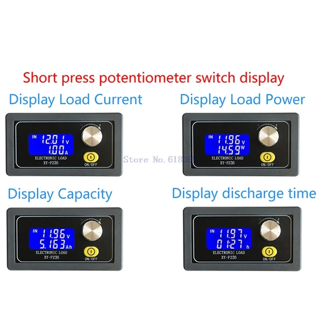 

A7-- Lithium Acid Adjustable Constant Current Aging Resistor Discharge Load 1.5V~25V 5A 35W Battery Tester Capacity Monitor