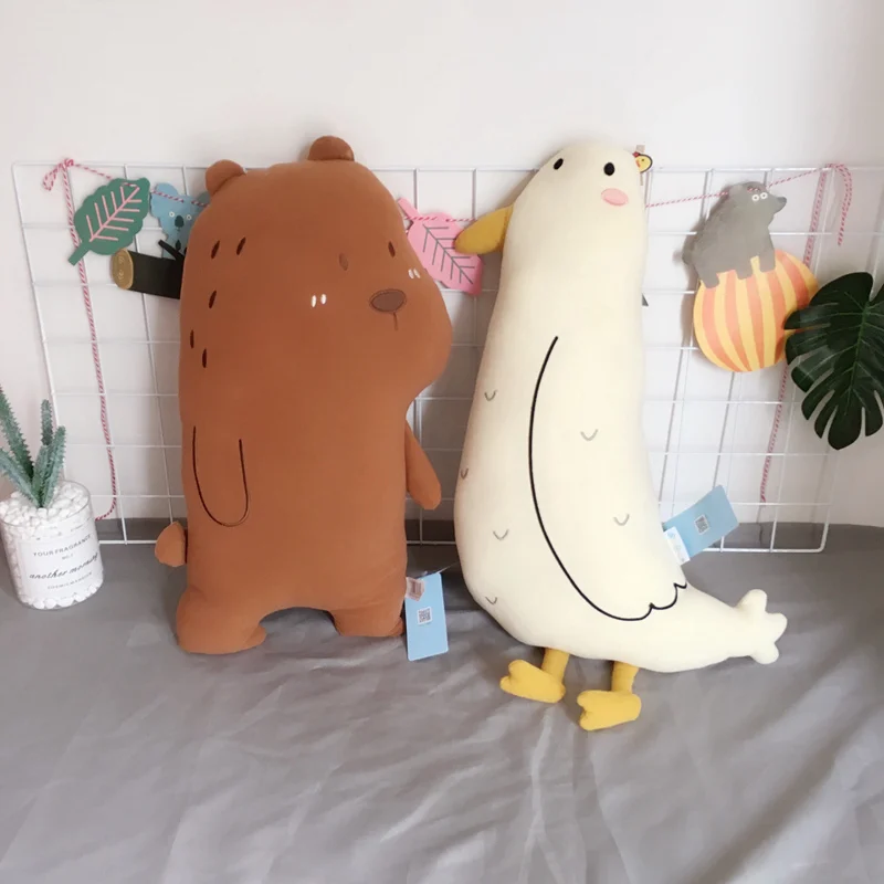 Ins Kawaii длинные плюшевые игрушки с животными милая лиса медведь Кит морская