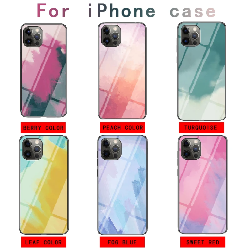 

Watercolor Marble Pattern Case for iPhone 12 Pro Max Soft TPU Case for iPhone 11 Pro XR 7 8 6 6S Plus X XS Max SE 2020 Shell