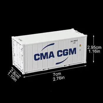 3pcs HO Scale 20ft 1:87 Hi-Cube Refrigerator 1:87 20' Reefer Container for Freight Car C8727 Railway Modeling