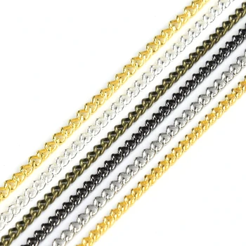 

Wholesale 5m 10m/Lot Authentic Brass Necklace Bulk Ajustment Extender Chain Jewelry Making DIY Handmade Accessories
