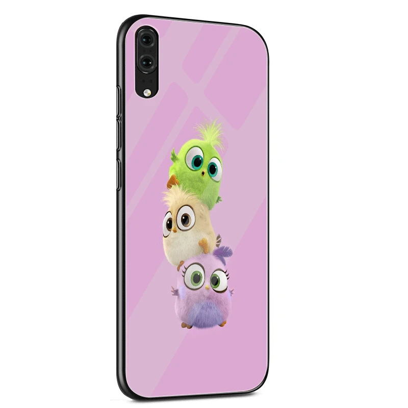 Стеклянный Чехол для мобильного телефона huawei P30 P20 P Smart P10 Y6 7A Y9 Honor 8X9 10 mate 20 Pro Lite Милая игра с птицами - Цвет: G6