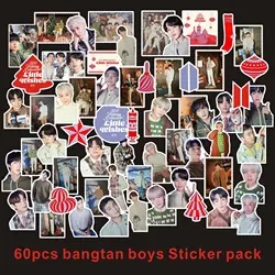 60Pcs/Set Kpop Bangtan Boys New Album Stickers 2021 Little Wishes Team Stickers For Refrigerator Helmet DIY Gift Bicycle Fans