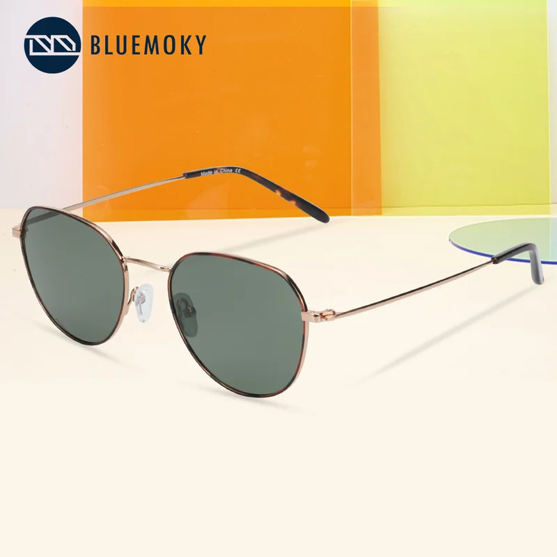 BLUEMOKY винтажные Поляризованные солнцезащитные очки из сплава, Классические поляризованные солнцезащитные очки с защитой от уф400 лучей, линзы для вождения, мужские/женские очки