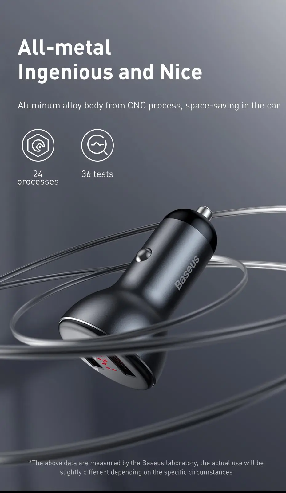 usb charger 12v Baseus 45W Metal Dual USB Quick Charge 4.0 3.0 Car Charger SCP QC4.0 QC3.0 Fast Car USB Charger For iPhone Xiaomi Mobile Phone 5v 3a usb c