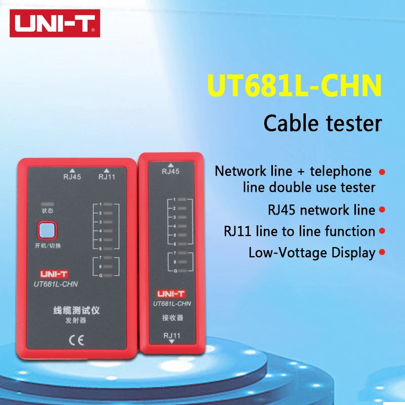 

UNI-T блок UT681L/UT681C/UT681HDMI Кабельный тестер LAN авто сети светодиодный тестер Ethernet телефон с байонетным коаксиальным разъемом HDMI инструмент для ремонта
