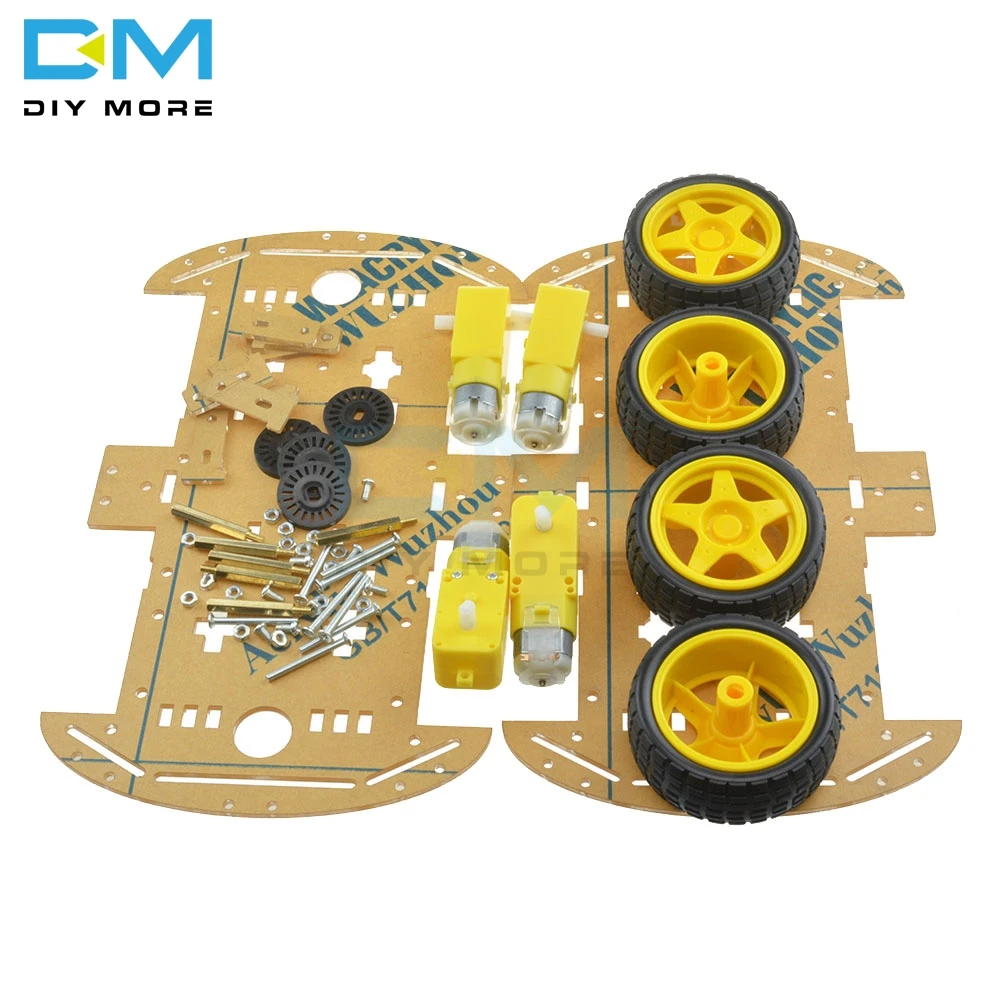 Smart Car Kit 4WD Smart Robot Car Chassis Kits Car With Speed Encoder and Battery Box Diy Electronic Kit for Arduino