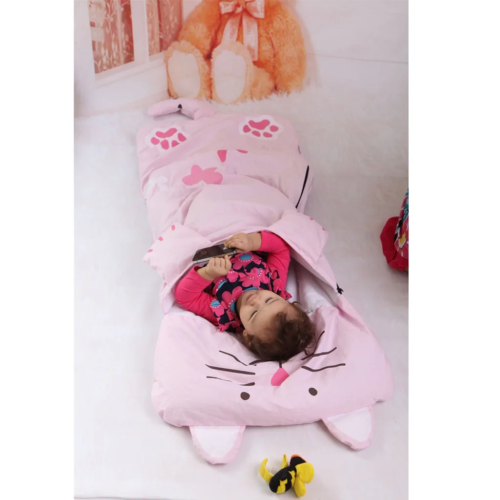 Детский плюшевый спальный мешок для животных, мягкий хлопковый детский спальный мешок