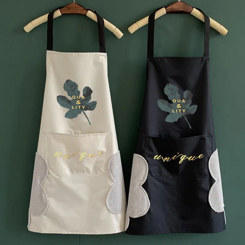 

Aprons for Woman Household Cooking Apron Waterproof Apron Adult Bib Chef Baking Apron Kitchen Apron Housework Solid Color Apron