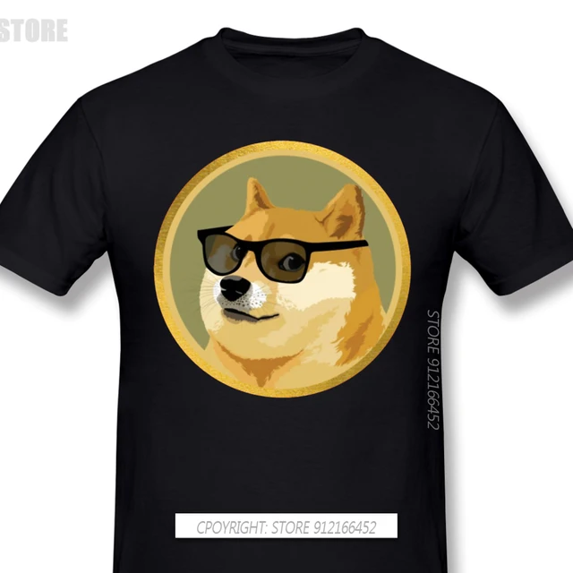 Men Clothes Dogecoin Shirt Doge Coin Funny Crypto Design Tshirt Bitcoin Apparel Fashion For Adult Oversize T-Shirt 1