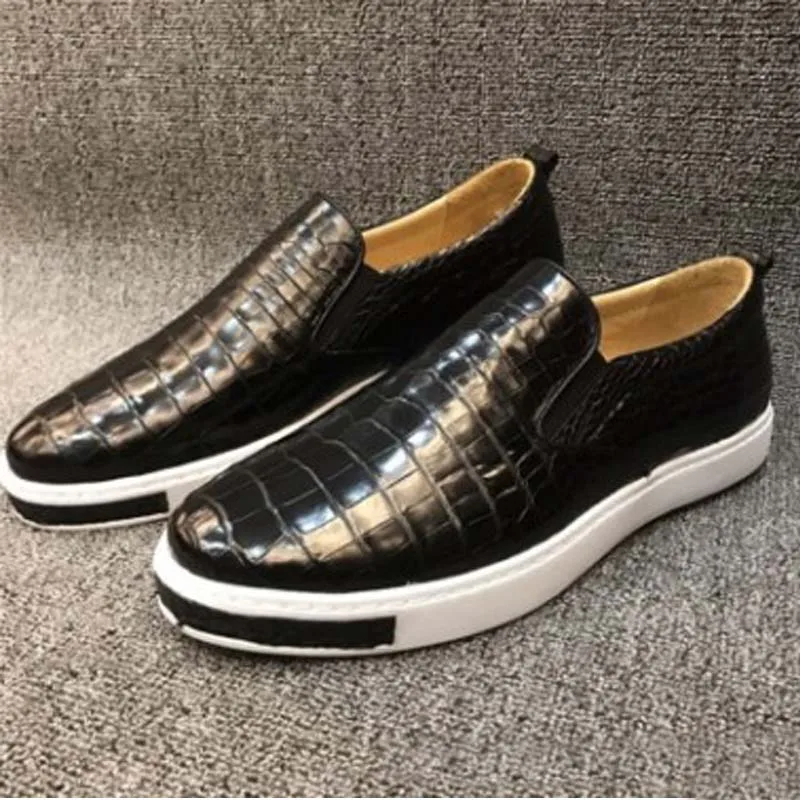 men's casual crocodile shoes