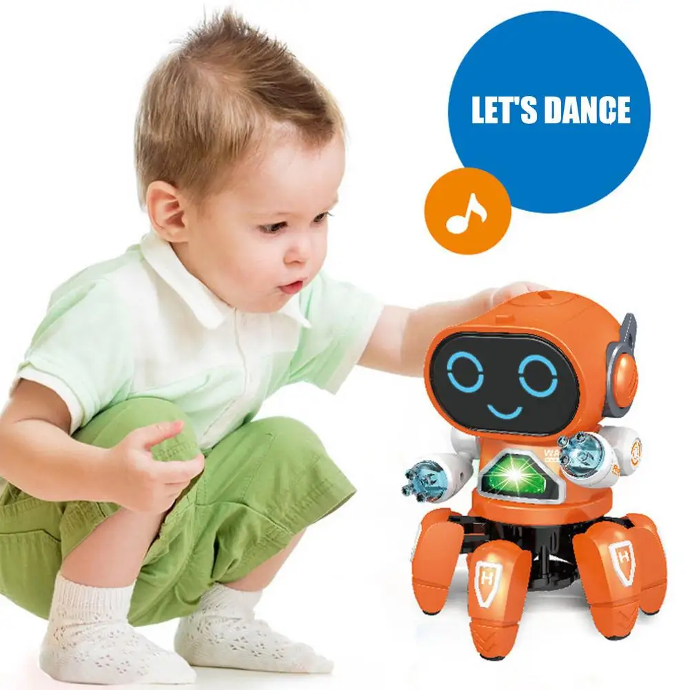 Electric Six-claw Robot Baby Toy Dancing Walking Robot For Boys Girls Over 6 Years Old Artificial Intelligence Robot With Music 2 Electric Six-claw Robot Baby Toy Dancing Walking Robot For Boys Girls Over 6 Years Old Artificial Intelligence Robot With Music 2