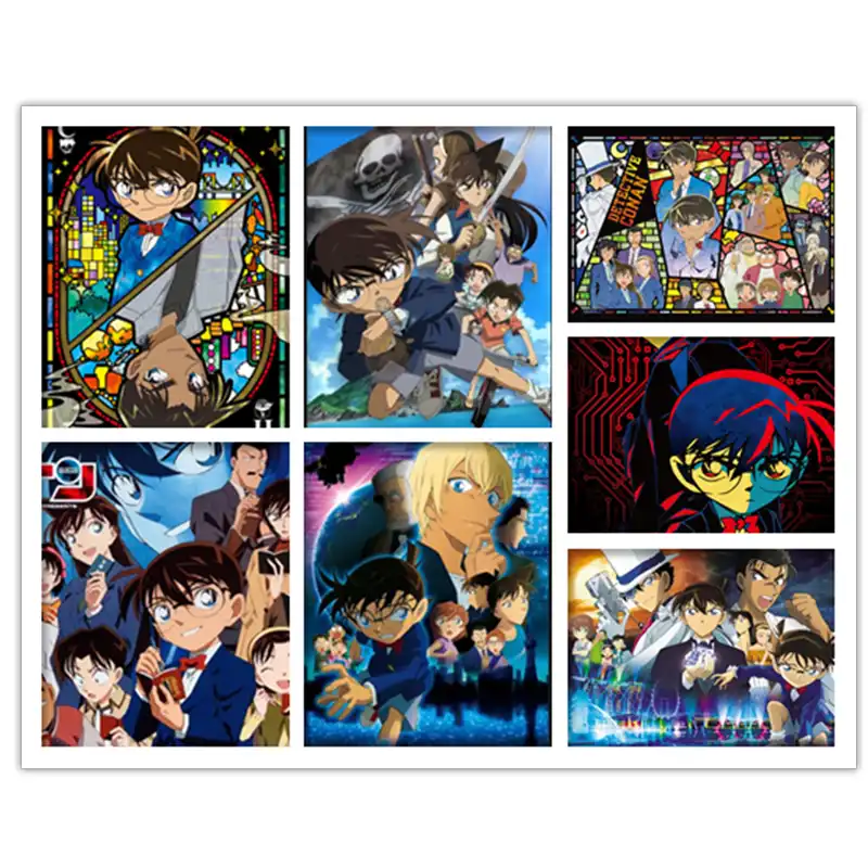 5d Diyダイアモンド絵画漫画探偵コナンダイヤモンド刺繍クロスステッチケースクローズド3dラインストーン絵画アクセサリー Diamond Painting Cross Stitch Aliexpress