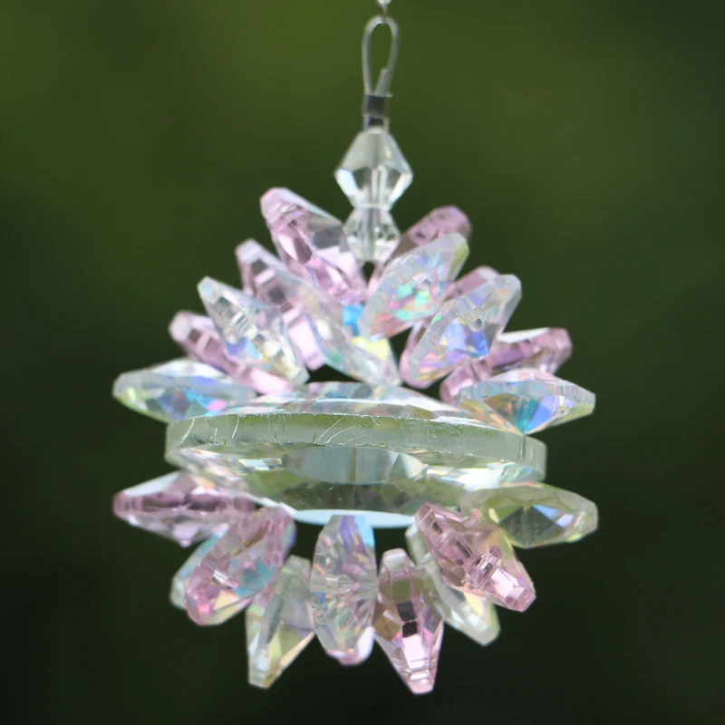 1PCS Chandelier Crystal Suncatcher Prisms Pendant Rainbow Octogon