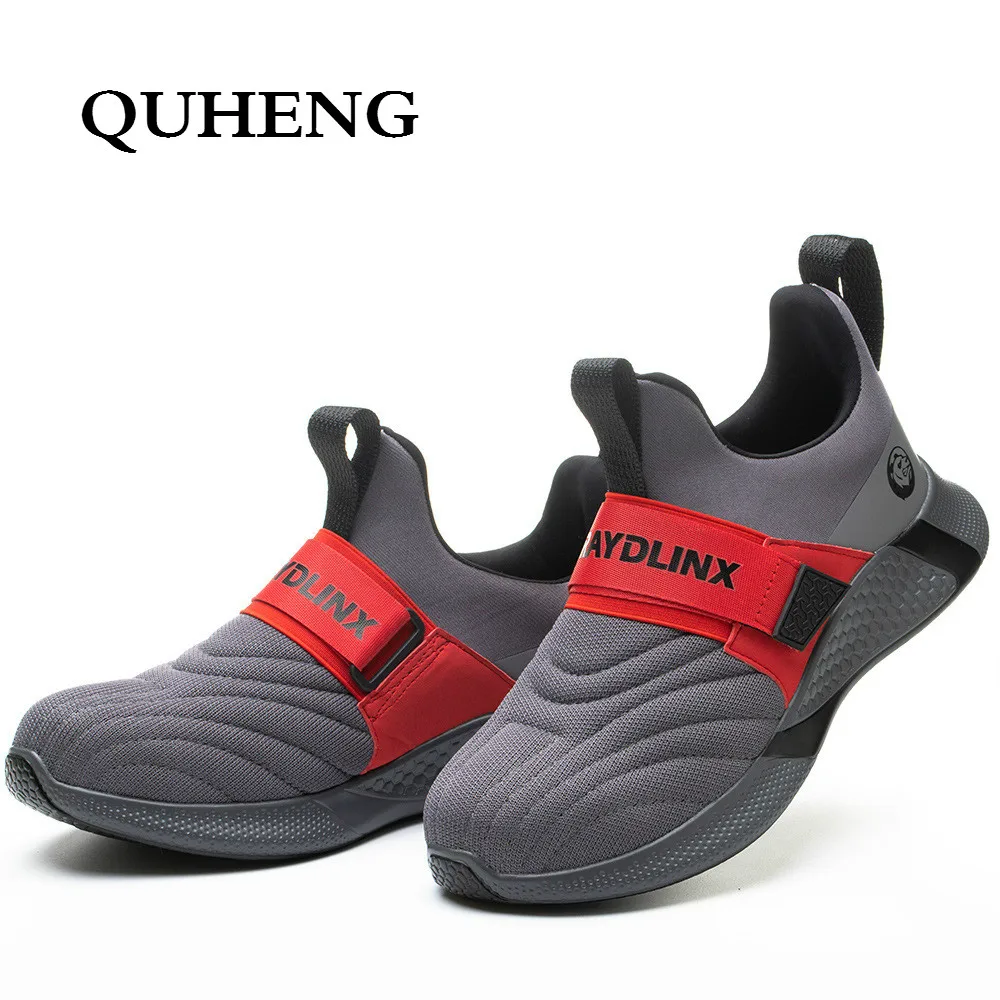 QUHENG Safety protective Shoes Men Summer Breathable Boots Working Steel Toe Anti Construction Work Sneakers Work comfort Boots QUHENG Safety protective Shoes Men Summer Breathable Boots Working Steel Toe Anti Construction Work Sneakers Work comfort Boots