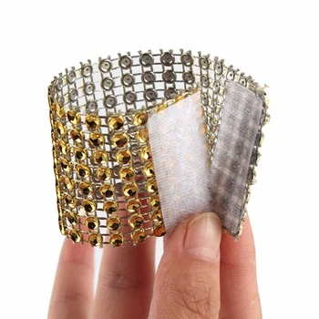 

New 10Pcs Napkin Rings for Wedding Napkin Holders Rhinestone Chair Sashes Banquet Dinner Christmas Table Decoration Golden