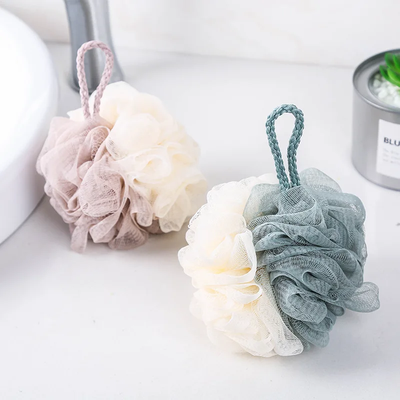 

1PC Double color Big flower Bath Ball Bath Towel Scrubber Body Cleaning Mesh Shower Wash Sponge For Body For Bathroom