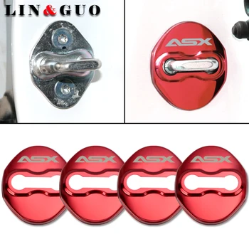 

4pcs/lot Car Door Lock Covers Car Styling Case For Mitsubishi ASX EVO Pajero Lancer 10 Galant Emblems