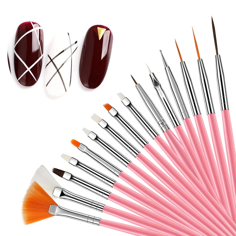 15PCS Manicure Set Pencel Dotting Painting Design Acrylic Nail Art