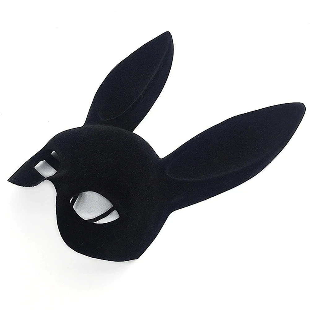 Маска с напылением на Хэллоуин для женщин и девочек, сексуальные кроличьи уши, милые кролики, длинные уши, повязка маска, маскарадные вечерние аксессуары для косплея