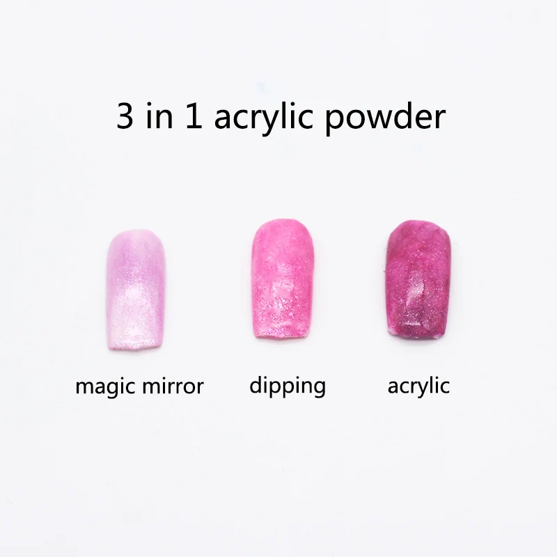 Дизайн ногтей окунающий порошок блеск Unhas голографический Dip тонкий Коренастый