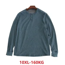 Мужской свитер размера плюс 10XL на весну и зиму, 5XL 8XL, мужской свитер, хлопок, свободный, выше размера, синий, 60, эластичный, тянущийся, свитер