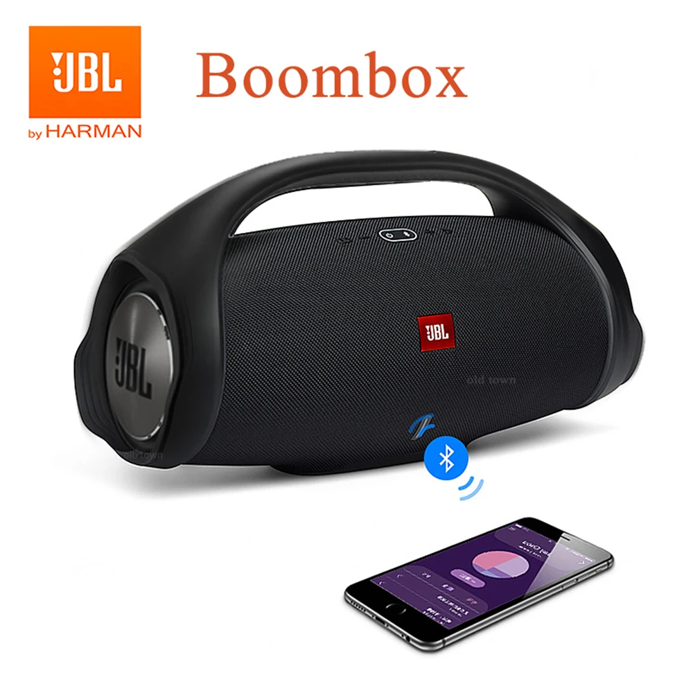 JBL-Altavoz Bluetooth Boombox 2, reproductor de música inalámbrico portátil con graves profundos, a prueba de agua
