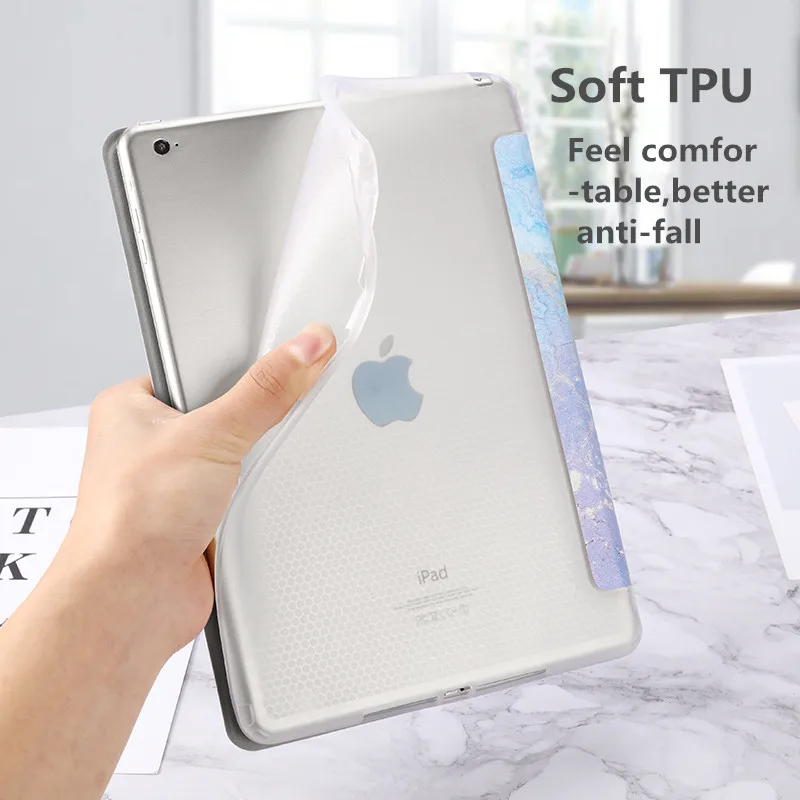 Чехол для iPad 10 2 7 8 th Air 9 2017 2018 мраморный чехол планшета 234 Mini12345 Pro 11 5 air 3|Чехлы