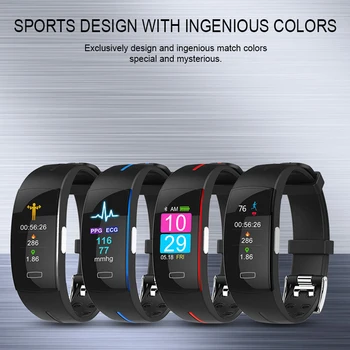 

Smart Watch Fitness Bracelet Heart Rate ECG PPG Monitor IP67 Waterproof Sport Message Reminder For IOS Android Smart Band