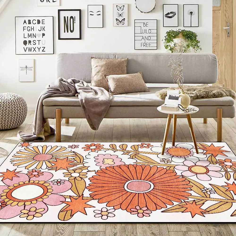 Japanese And Korean Style Carpets For Living Room Fashion Cute Orange