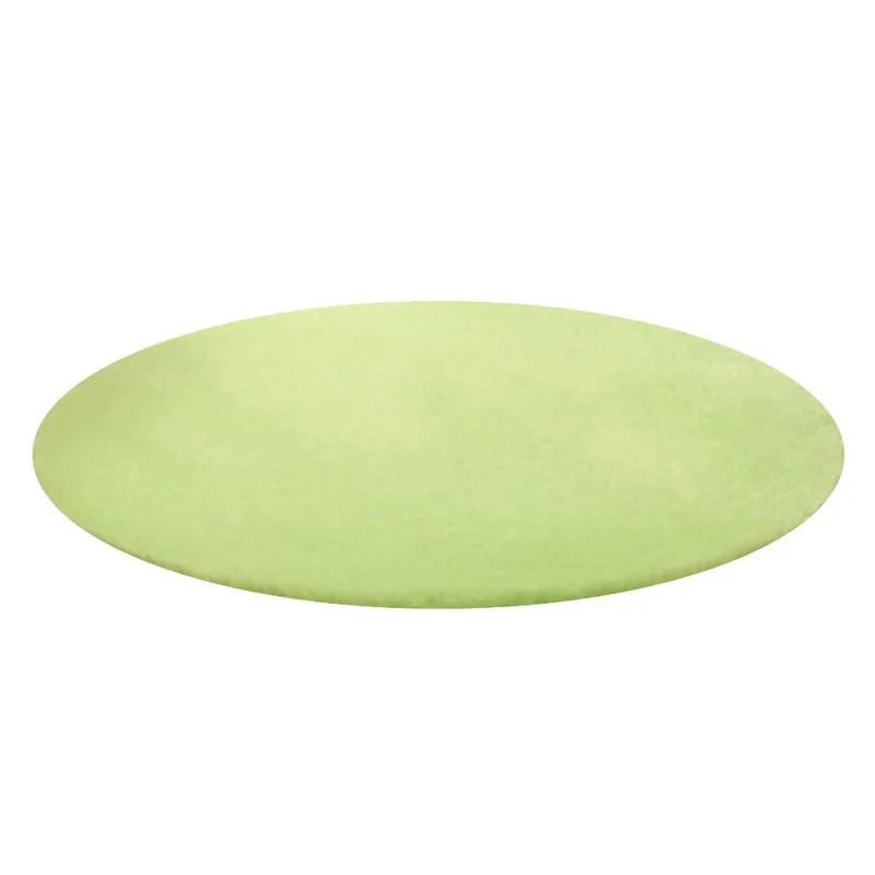 green Ковры из искусственного меха для детской комнаты, Длинные Плюшевые коврики для спальни, мохнатый ковер, современные коврики, пушистые круглые ковры для декора гостиной - Цвет: green