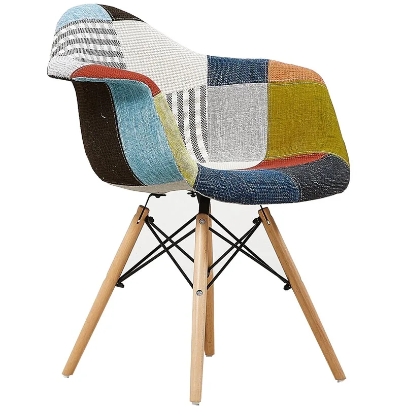 

Nordic INS Solid Wood Dining Room Chair Leisure Armchair Modern Coffee Chair Home Log Study Computer Chair Backrest
