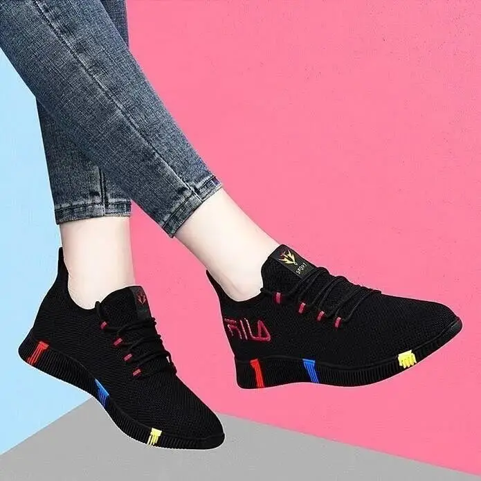 2020 New Trend Women's Casual Shoes Breathable Mesh Platform Sneakers
