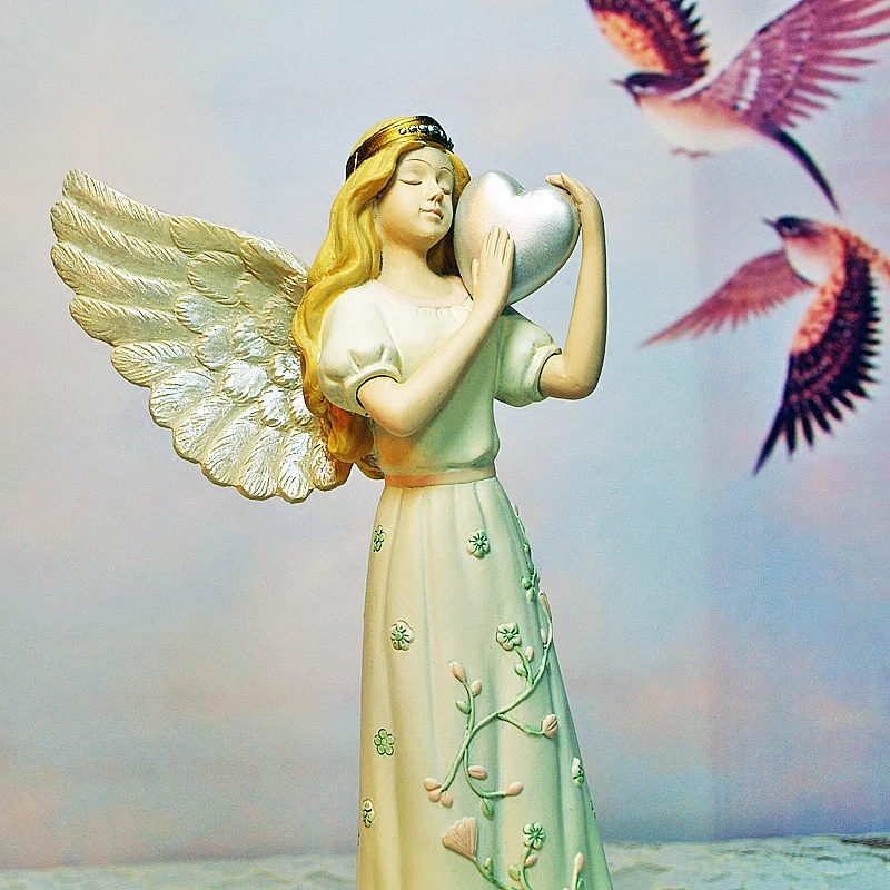 Статуя Ангела в стране полимерные поделки окрашенные фигурки украшение милые