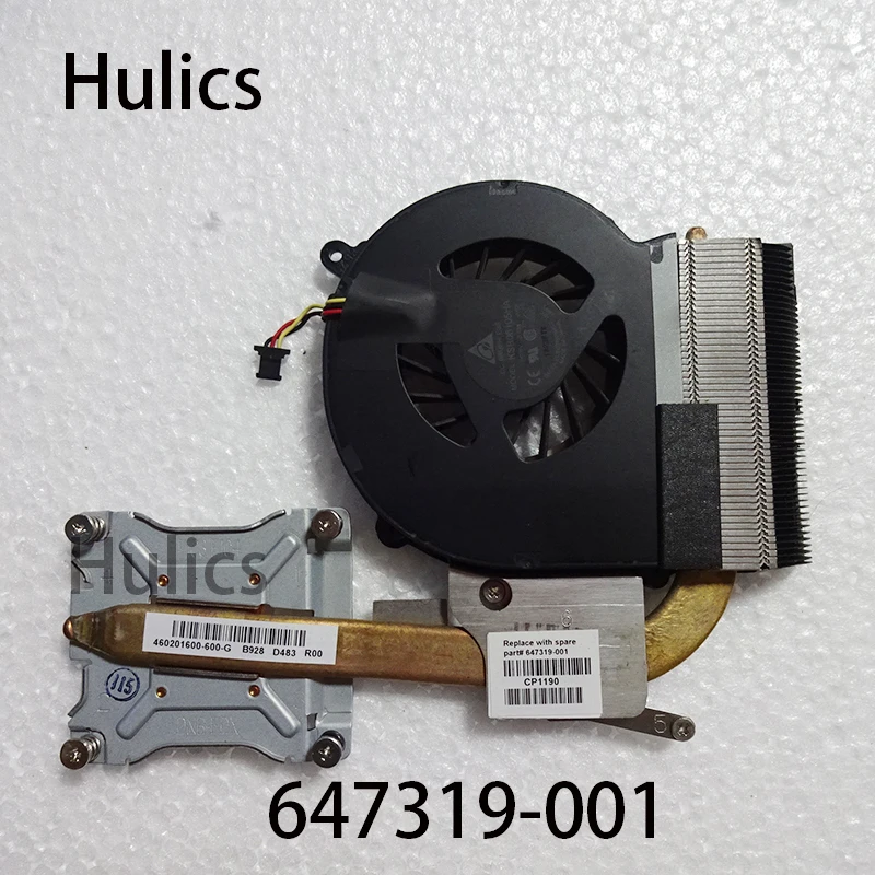 Hulics для HP CQ43 435 436 635 647319-001 для ноутбука радиатор ЦП кулер вентилятор охлаждения