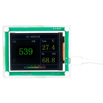

Car Home Digital CO2 Meter Carbon Dioxide Detector Air Tester Monitor Indoor/Outdoor CO2 Temperature Humidity Gas Analyzer