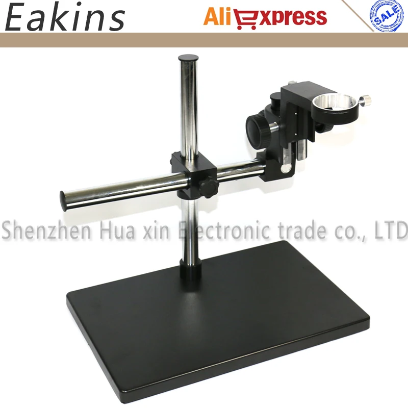 Kaufen 50mm Fokus Halter Große Größe Verstellbaren Tisch Mikroskop Stand + Multi achse Einstellbare Boom Arm für Labor Industrie mikroskop Kamera
